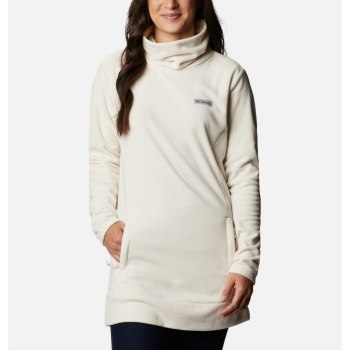 Columbia Ženske Majice S Kapuljačom - Ali Peak Fleece Tunic Krem | HXLF-62931